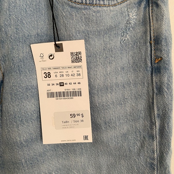 Zara high rise slim flair Jeans (LONG) - Picture 3 of 6